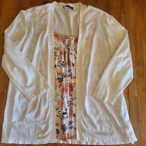 Elegant White Cardigan Sweater